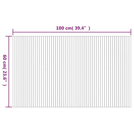 Vloerkleed rechthoekig 60x100 cm bamboe bruin 8