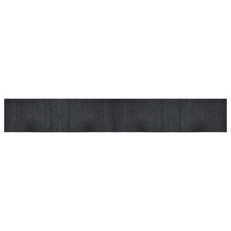 Vloerkleed rechthoekig 60x400 cm bamboe grijs 2