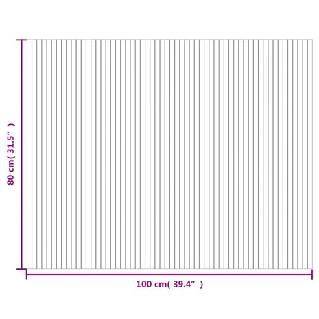Vloerkleed rechthoekig 80x100 cm bamboe bruin 8