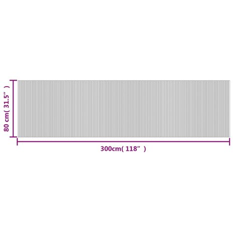 Vloerkleed rechthoekig 80x300 cm bamboe bruin 8