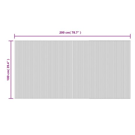 Vloerkleed rechthoekig 100x200 cm bamboe grijs 8