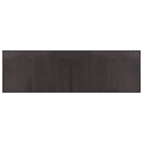 Vloerkleed rechthoekig 60x200 cm bamboe donkerbruin 2