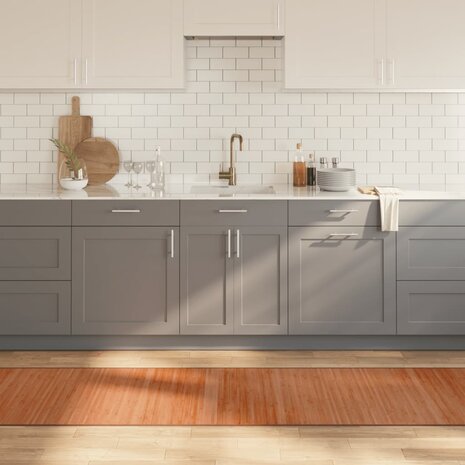Vloerkleed rechthoekig 70x300 cm bamboe bruin 1