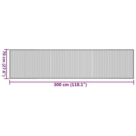 Vloerkleed rechthoekig 70x300 cm bamboe bruin 8