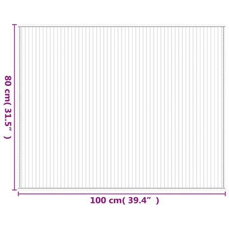 Vloerkleed rechthoekig 80x100 cm bamboe zwart 8
