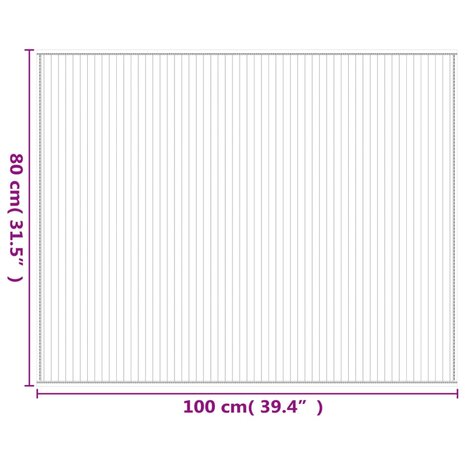 Vloerkleed rechthoekig 80x100 cm bamboe bruin 8