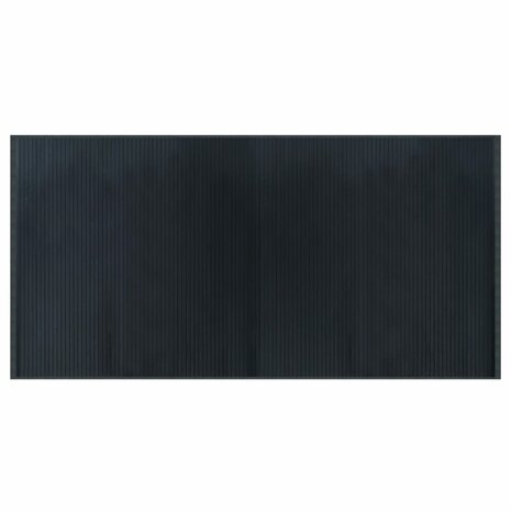 Vloerkleed rechthoekig 100x200 cm bamboe grijs 2