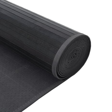 Vloerkleed rechthoekig 100x200 cm bamboe grijs 5