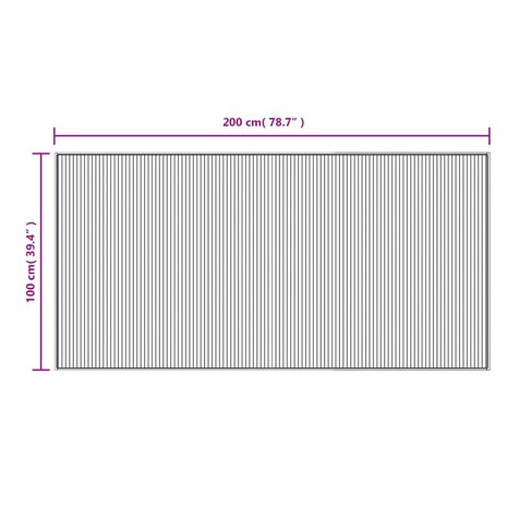 Vloerkleed rechthoekig 100x200 cm bamboe donkerbruin 8