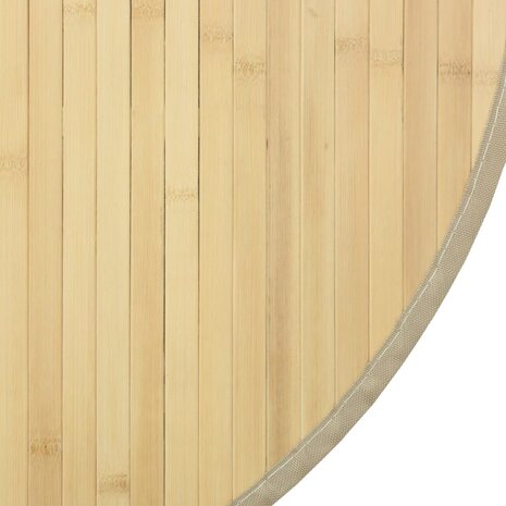 Vloerkleed rond 60 cm bamboe lichtnaturel 6
