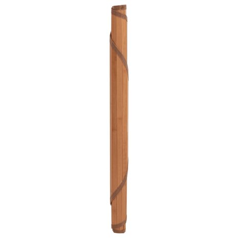Vloerkleed rond 100 cm bamboe bruin 3