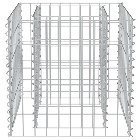 Gabion plantenbak verhoogd 50x50x50 cm gegalvaniseerd staal 5