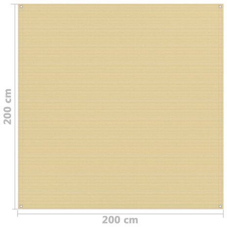 Tenttapijt 200x200 cm beige 4