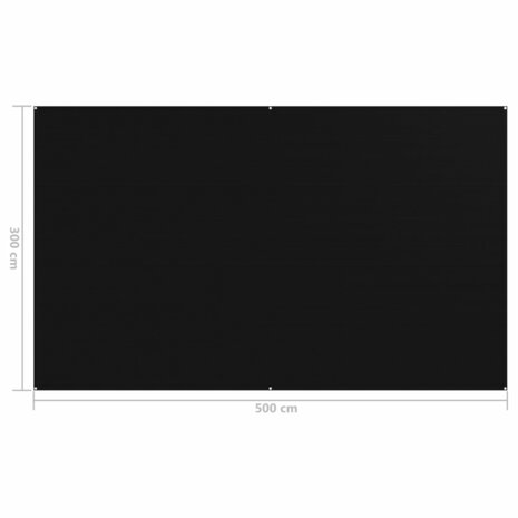 Tenttapijt 300x500 cm zwart 4