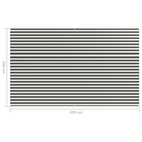 Tenttapijt 300x500 cm antracietkleurig en wit 4
