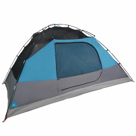 Koepeltent 6-persoons waterdicht blauw 8