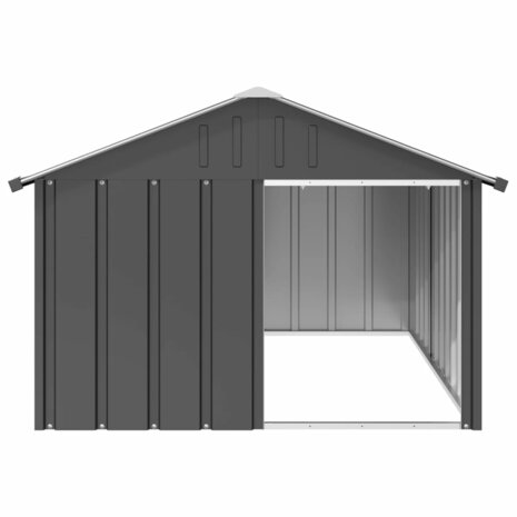 Hondenhok 116,5x153x81,5 cm gegalvaniseerd staal antracietkleur 2