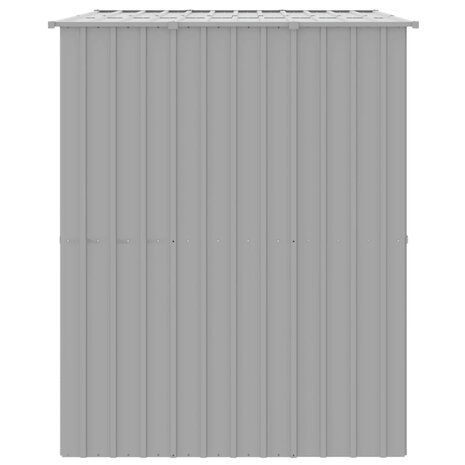 Hondenhok met dak 214x153x181 cm gegalvaniseerd staal grijs 4