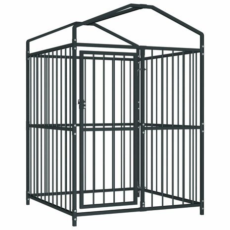 Hondenkennel voor buiten met dak 120x120x150 cm 3