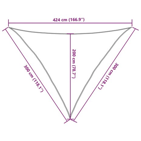 Zonnezeil 3x3x4,24 m 100% polyester oxford lichtgrijs 10