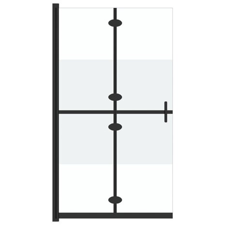 Inloopdouchewand inklapbaar 70x190 cm ESG-glas halfmat 2