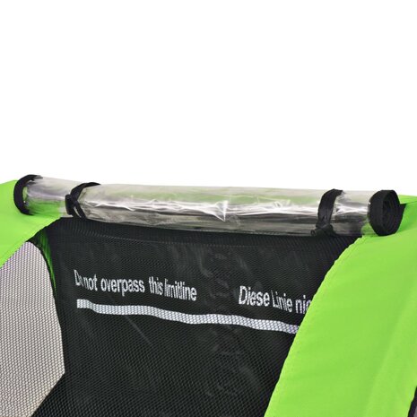 Fietstrailer 30 kg grijs en groen 3