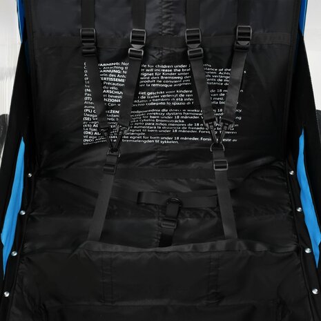 Fietstrailer en kinderwagen 2-in-1 blauw en grijs 6