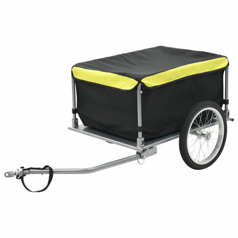 Fietstrailer 65 kg zwart en geel 1