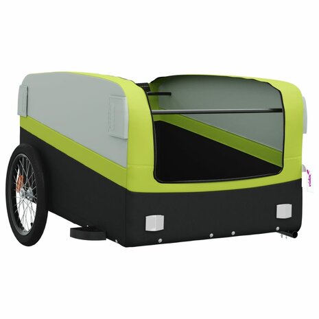Fietstrailer 45 kg ijzer zwart en groen 5
