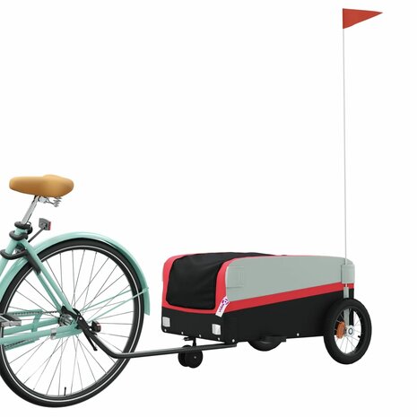 Fietstrailer 30 kg ijzer zwart en rood 3