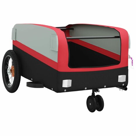 Fietstrailer 30 kg ijzer zwart en rood 5