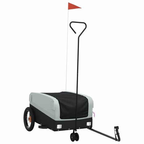 Fietstrailer 30 kg ijzer zwart en grijs 2
