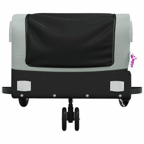 Fietstrailer 30 kg ijzer zwart en grijs 6