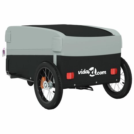 Fietstrailer 30 kg ijzer zwart en grijs 8