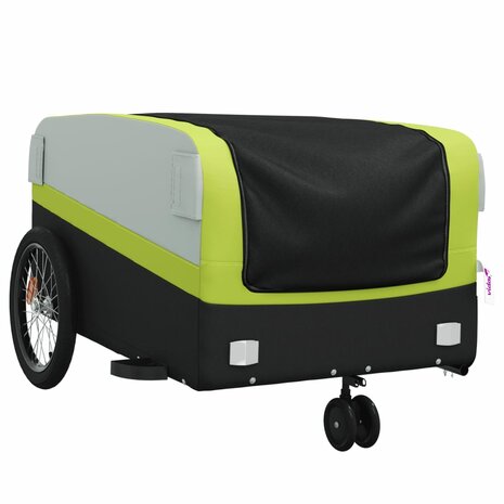 Fietstrailer 45 kg ijzer zwart en groen 4