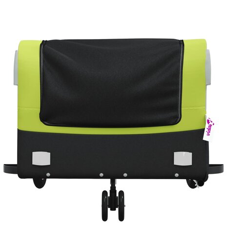 Fietstrailer 45 kg ijzer zwart en groen 6