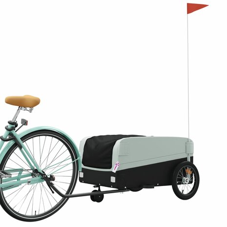 Fietstrailer 45 kg ijzer zwart en grijs 3