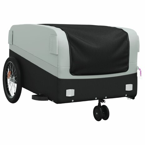 Fietstrailer 45 kg ijzer zwart en grijs 4