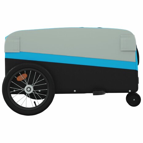 Fietstrailer 45 kg ijzer zwart en blauw 7