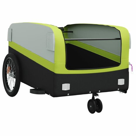 Fietstrailer 45 kg ijzer zwart en groen 5