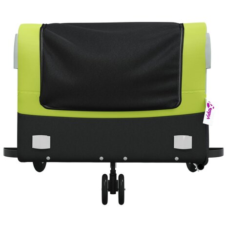 Fietstrailer 45 kg ijzer zwart en groen 6