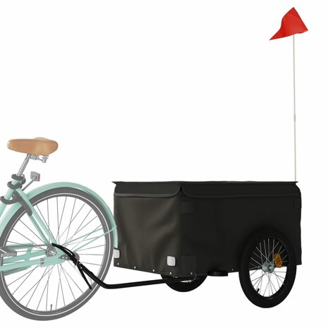 Fietstrailer 45 kg ijzer zwart 3