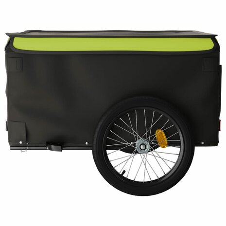 Fietstrailer 45 kg ijzer zwart en groen 7