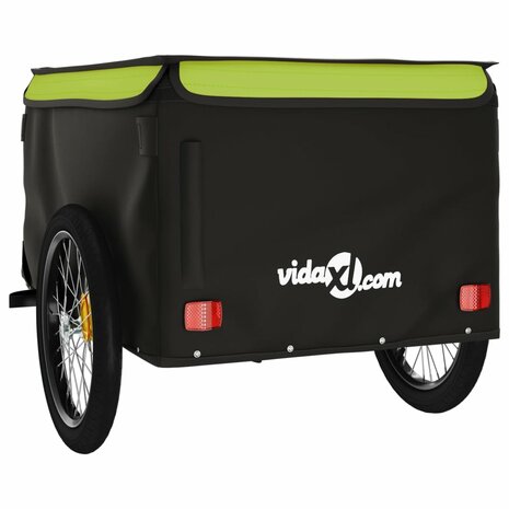 Fietstrailer 45 kg ijzer zwart en groen 8