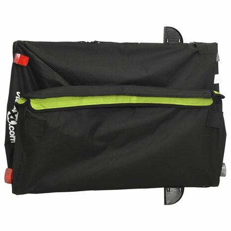 Fietstrailer 45 kg ijzer zwart en groen 9