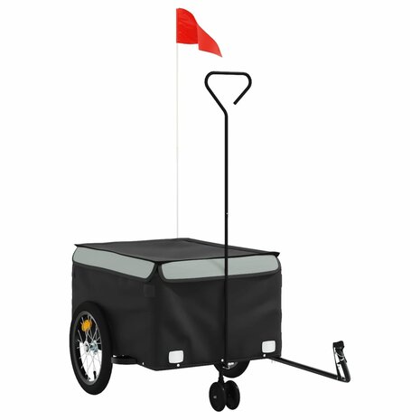 Fietstrailer 45 kg ijzer zwart en grijs 2