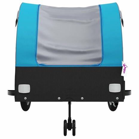 Fietstrailer 45 kg ijzer zwart en blauw 6