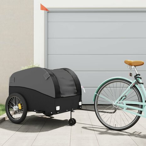 Fietstrailer 45 kg ijzer zwart 1