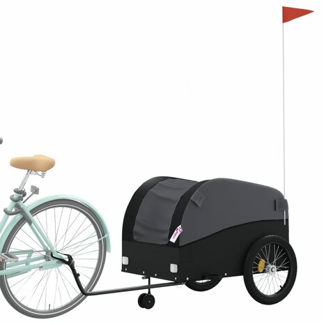 Fietstrailer 45 kg ijzer zwart 3