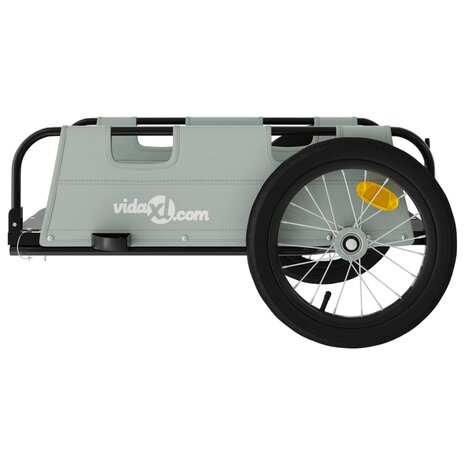 Fietstrailer oxford stof en ijzer grijs 6